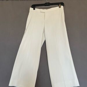 Banana Republic White Wide Leg Pants with Tailored Design